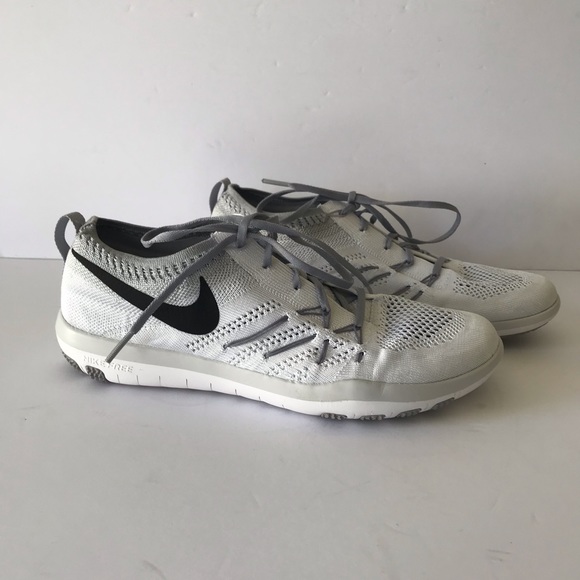 Nike free white focus flyknit sneaker Sz 8.5M - Picture 2 of 8